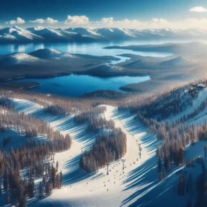 Lake Tahoe California ski resort winter landscape